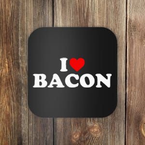 I Love Bacon Heart Coaster