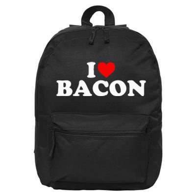 I Love Bacon Heart 16 in Basic Backpack