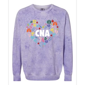 I Love Being A Cna Certified Nurse Heart Medical Assistant Gift Colorblast Crewneck Sweatshirt