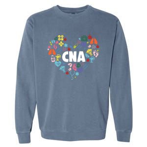 I Love Being A Cna Certified Nurse Heart Medical Assistant Gift Garment-Dyed Sweatshirt