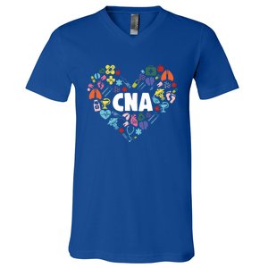 I Love Being A Cna Certified Nurse Heart Medical Assistant Gift V-Neck T-Shirt