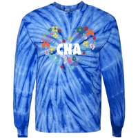 I Love Being A Cna Certified Nurse Heart Medical Assistant Gift Tie-Dye Long Sleeve Shirt