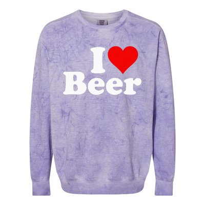 I Love Beer I Heart Beer Colorblast Crewneck Sweatshirt