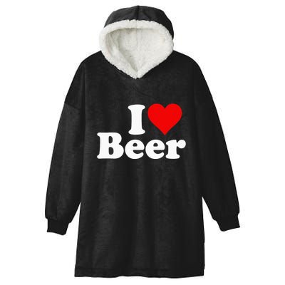 I Love Beer I Heart Beer Hooded Wearable Blanket