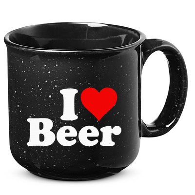 I Love Beer I Heart Beer 15oz Campfire Ceramic Mug