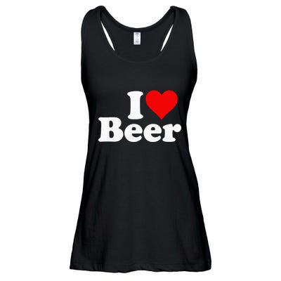 I Love Beer I Heart Beer Ladies Essential Flowy Tank