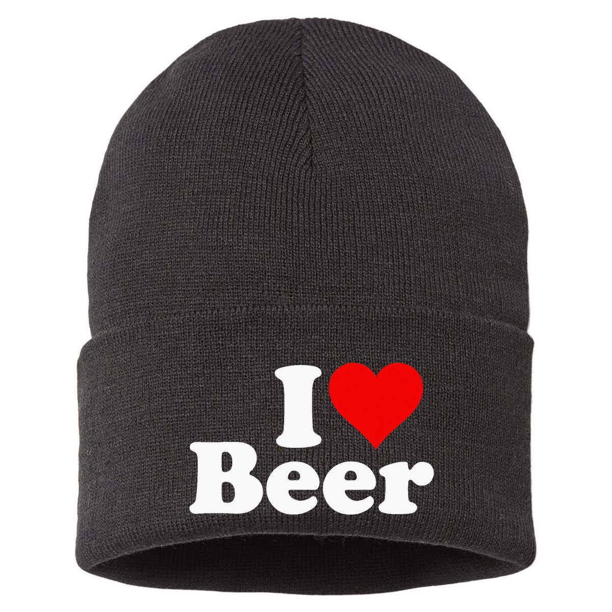 I Love Beer I Heart Beer Sustainable Knit Beanie