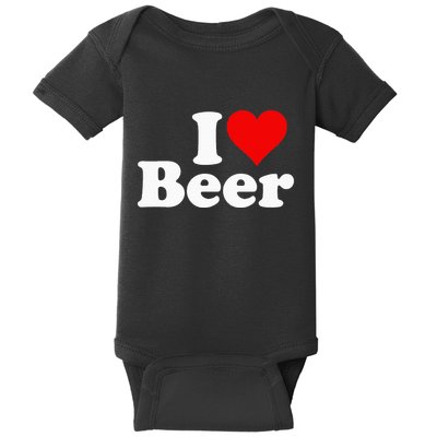 I Love Beer I Heart Beer Baby Bodysuit
