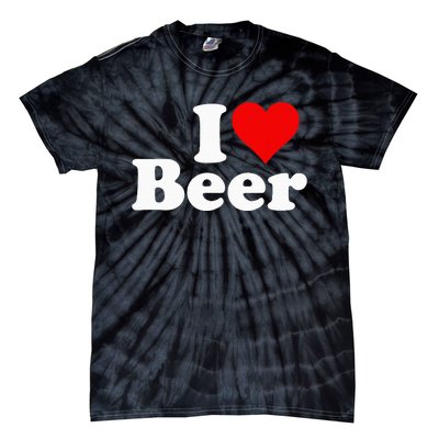 I Love Beer I Heart Beer Tie-Dye T-Shirt