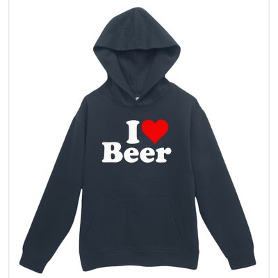 I Love Beer I Heart Beer Urban Pullover Hoodie