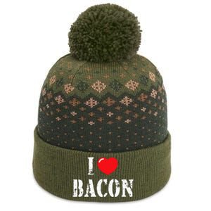 I Love Bacon For Bacon Lover The Baniff Cuffed Pom Beanie