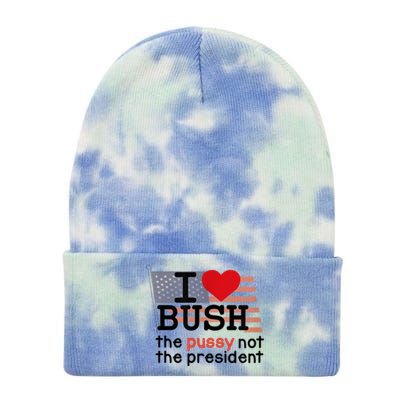 I LOVE BUSH Tie Dye 12in Knit Beanie