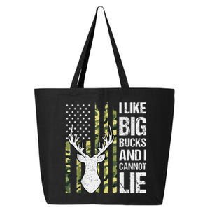 I Like Big Bucks And I Cannot Lie Deer Hunting USA Flag 25L Jumbo Tote