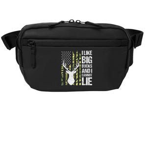 I Like Big Bucks And I Cannot Lie Deer Hunting USA Flag Crossbody Pack