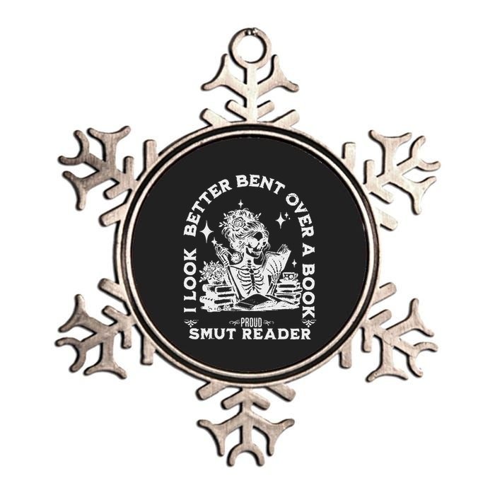 I Look Better Bent Over A Book Smut Reader Metallic Star Ornament