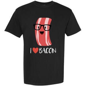 I Love Bacon Geeky Glasses Garment-Dyed Heavyweight T-Shirt