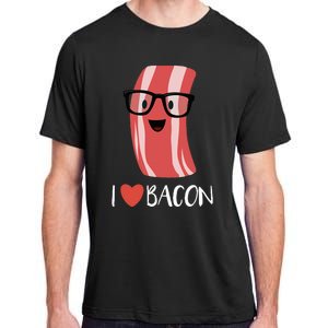 I Love Bacon Geeky Glasses Adult ChromaSoft Performance T-Shirt