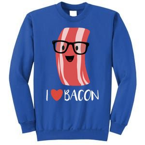 I Love Bacon Geeky Glasses Sweatshirt