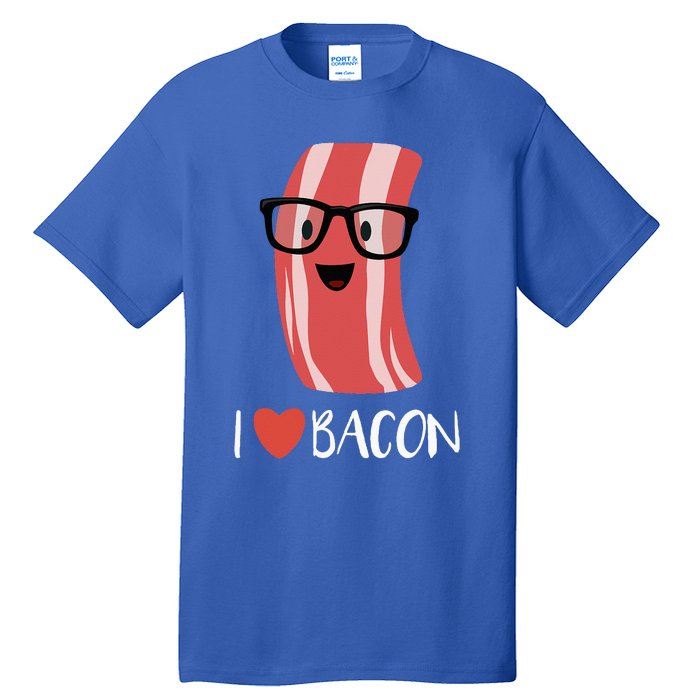 I Love Bacon Geeky Glasses Tall T-Shirt