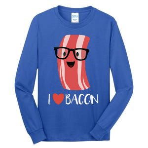 I Love Bacon Geeky Glasses Tall Long Sleeve T-Shirt