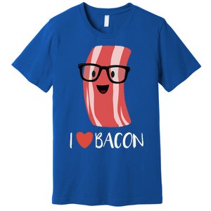 I Love Bacon Geeky Glasses Premium T-Shirt