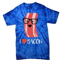 I Love Bacon Geeky Glasses Tie-Dye T-Shirt