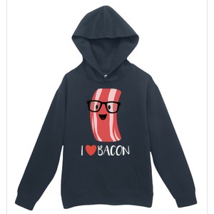 I Love Bacon Geeky Glasses Urban Pullover Hoodie