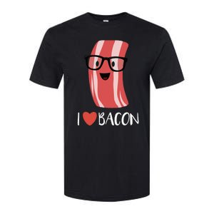 I Love Bacon Geeky Glasses Softstyle CVC T-Shirt