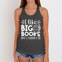 I Like Big Books And I Cannot Lie Book Nerd School Librarian Gift Women's Knotted Racerback Tank