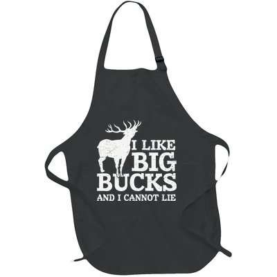 I Like Big Bucks And I Cannot Lie Deer Hunting Full-Length Apron With Pockets