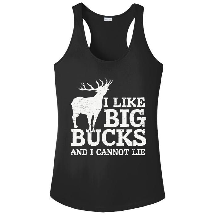 I Like Big Bucks And I Cannot Lie Deer Hunting Ladies PosiCharge Competitor Racerback Tank