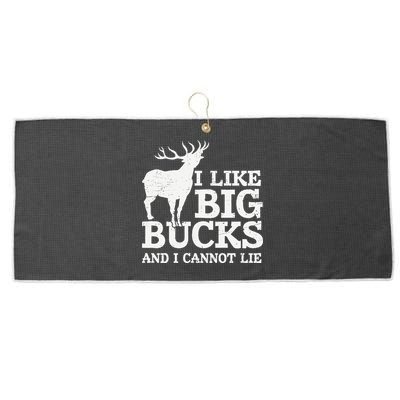 I Like Big Bucks And I Cannot Lie Deer Hunting Large Microfiber Waffle Golf Towel