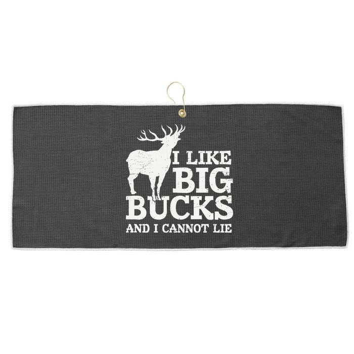 I Like Big Bucks And I Cannot Lie Deer Hunting Large Microfiber Waffle Golf Towel