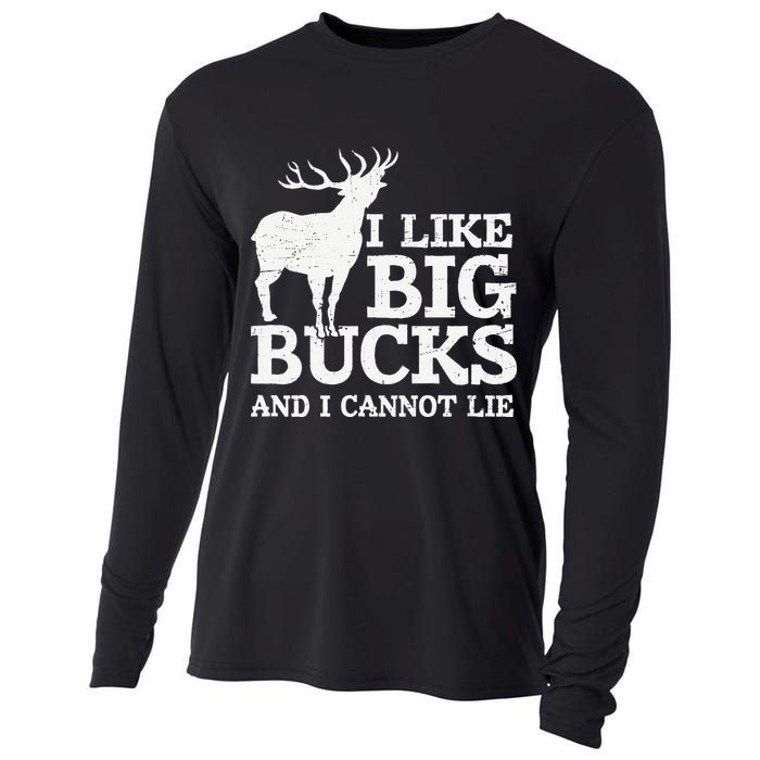 I Like Big Bucks And I Cannot Lie Deer Hunting Cooling Performance Long Sleeve Crew