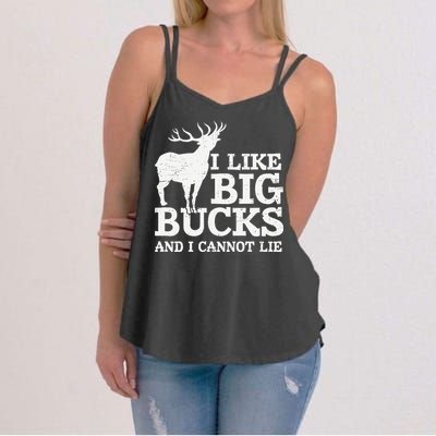 I Like Big Bucks And I Cannot Lie Deer Hunting Women's Strappy Tank