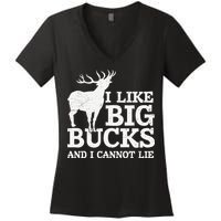 I Like Big Bucks And I Cannot Lie Deer Hunting Women's V-Neck T-Shirt