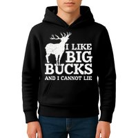 I Like Big Bucks And I Cannot Lie Deer Hunting Kids Hoodie