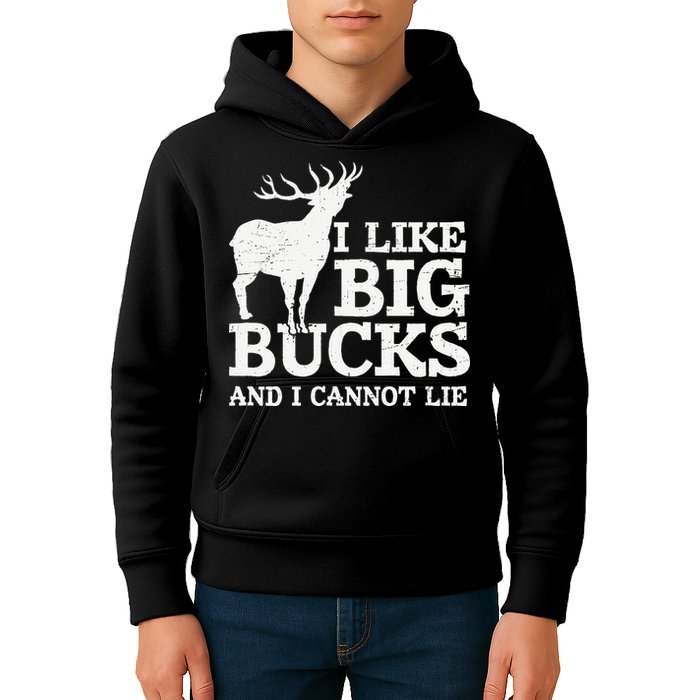 I Like Big Bucks And I Cannot Lie Deer Hunting Kids Hoodie