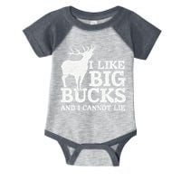 I Like Big Bucks And I Cannot Lie Deer Hunting Infant Baby Jersey Bodysuit