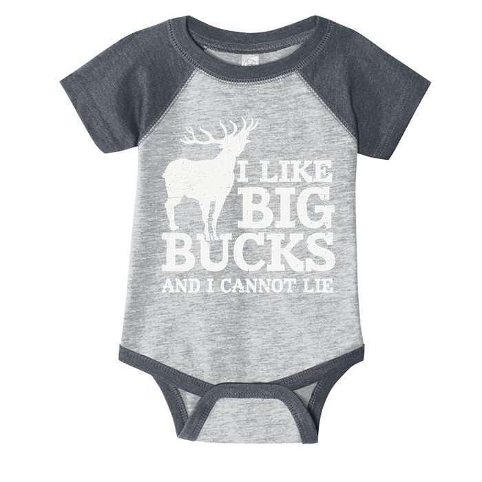 I Like Big Bucks And I Cannot Lie Deer Hunting Infant Baby Jersey Bodysuit