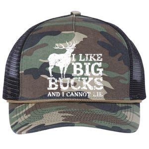 I Like Big Bucks And I Cannot Lie Deer Hunting Retro Rope Trucker Hat Cap