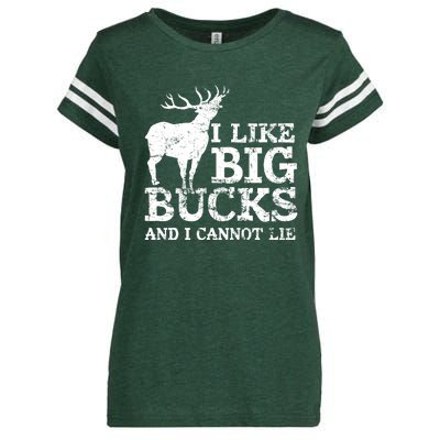 I Like Big Bucks And I Cannot Lie Deer Hunting Enza Ladies Jersey Football T-Shirt