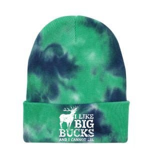 I Like Big Bucks And I Cannot Lie Deer Hunting Tie Dye 12in Knit Beanie