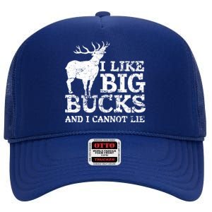 I Like Big Bucks And I Cannot Lie Deer Hunting High Crown Mesh Back Trucker Hat