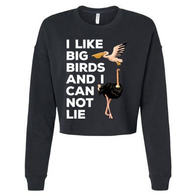 I Like Big Birds And I Can Not Lie Cute Gift Cropped Pullover Crew