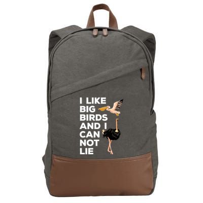 I Like Big Birds And I Can Not Lie Cute Gift Cotton Canvas Backpack
