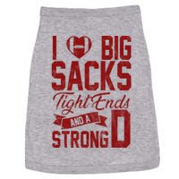 I Love Big Sacks Tight End And A Strong D Funny Sport Doggie Tank