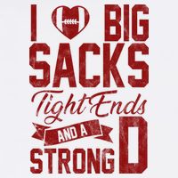 I Love Big Sacks Tight End And A Strong D Funny Sport Adult Drive Performance Visor