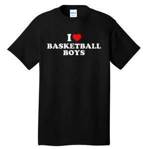 I Love Basketball Heartbeat Basketball Player or Coach Tall T-Shirt