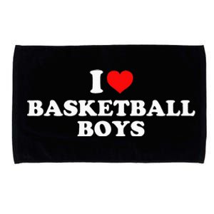 I Love Basketball Heartbeat Basketball Player or Coach Microfiber Hand Towel